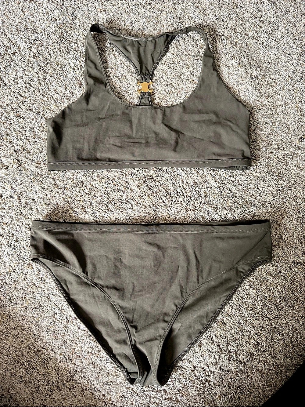 Celine Women's Bikini Set in Green Like New